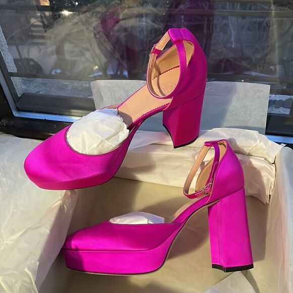 ❤️NWT Maisie Platform Heels in Vibrant Pink | Sz.8 - Picture 1 of 12